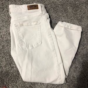 White Jean Capris